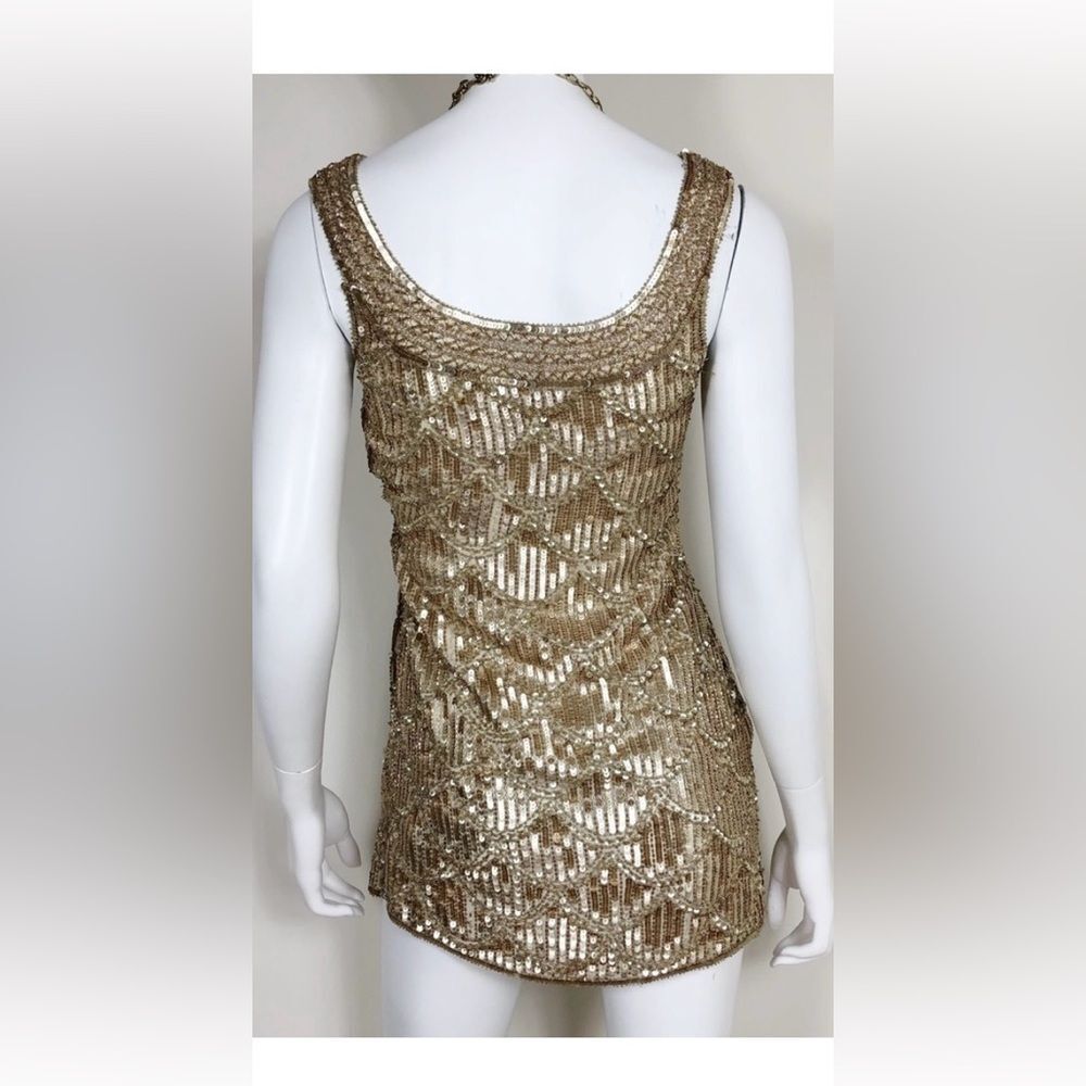 Arden B Gold Sequined Mini Dress - Picture 2 of 7